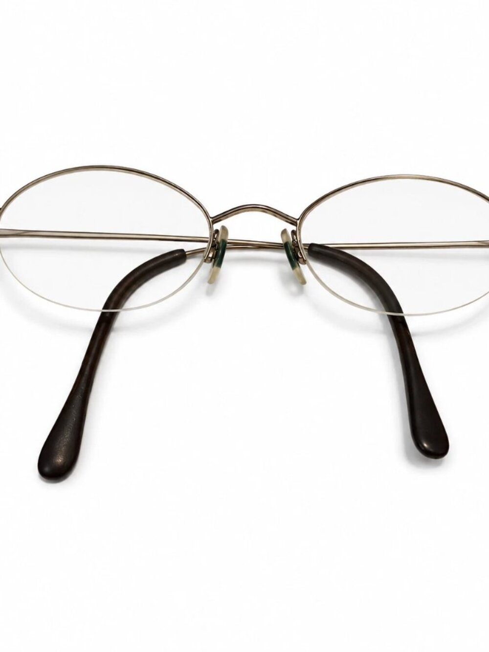 VTG Silhouette Titanium Gold Half Rim Eyeglasses Frames 45-20 EUC